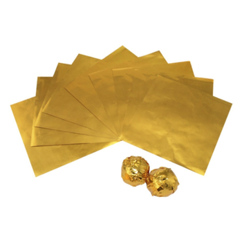 Gold aluminum foil embossed paper with custom design 